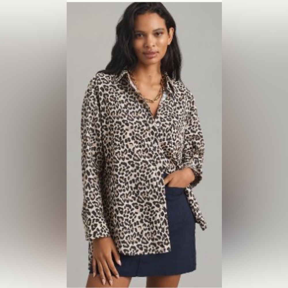 NWOT Anthropologie The Bennet Buttondown Shirt by Maeve